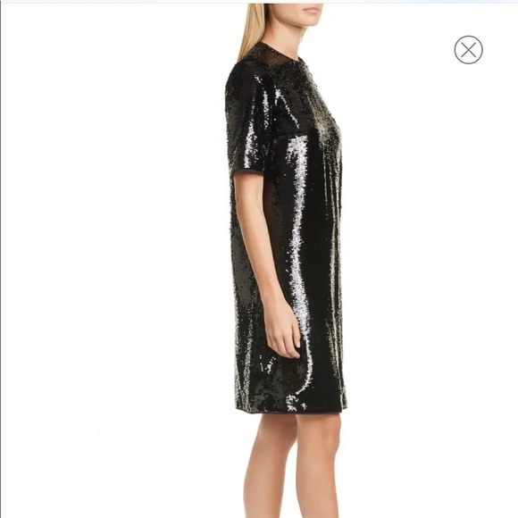 BOSS Dettia Short Sleeve Sequin Shift Dress NWT - Picture 4 of 13